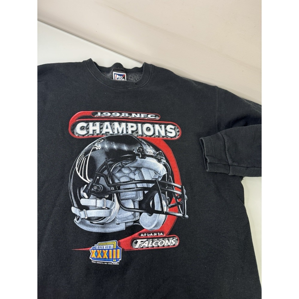 Vintage 1998 Pro Player Atlanta Falcons NFC Champions Super Bowl Sweatshirt XL